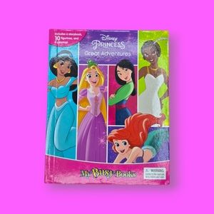 Disney Princess My Busy Books Storybook, 10 Figurines & Playmat